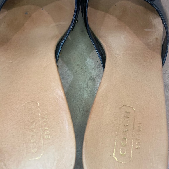 Coach clog style patent black leather strap size 6-. - Picture 8 of 10